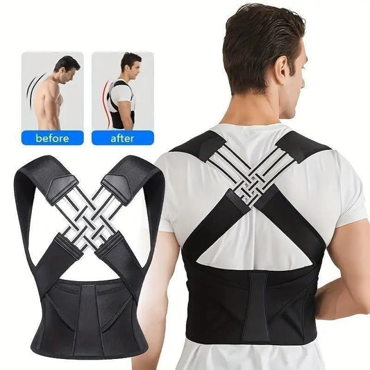 Adjustable Back Posture Corrector/ Slouching Relieve Pain Belt Women Men 5wjxrz-wh