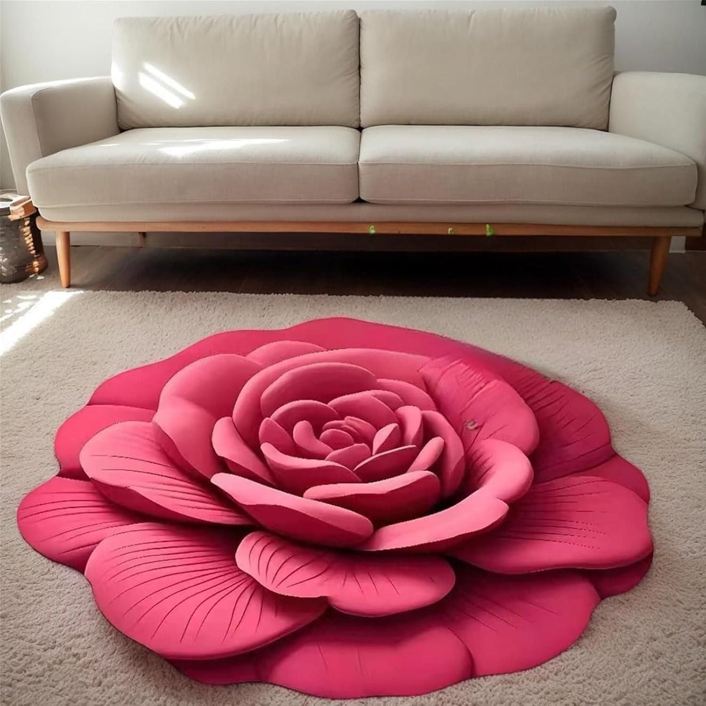 3D Flower Design Floor Mat, Quick Dry Non Slip (Pack of 2) 5wjxrz-wh