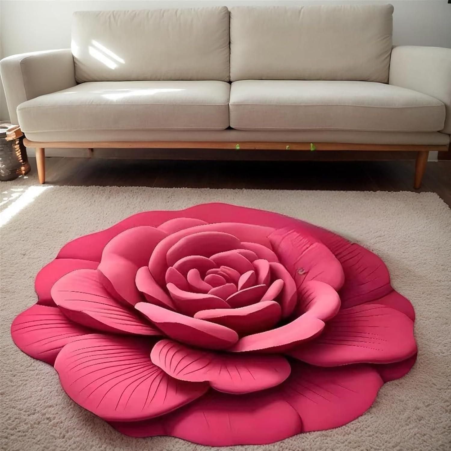 3D Flower Design Floor Mat, Quick Dry Non Slip (Pack of 2) 5wjxrz-wh