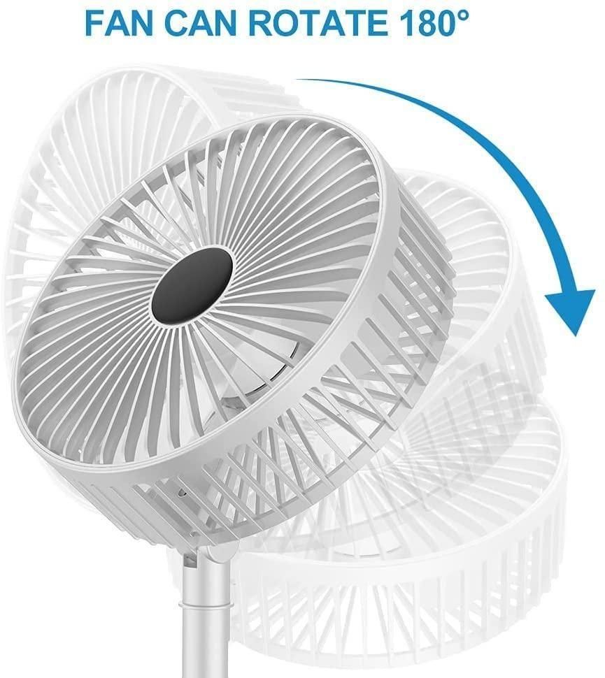 Powerful Rechargeable Table Fan 5wjxrz-wh