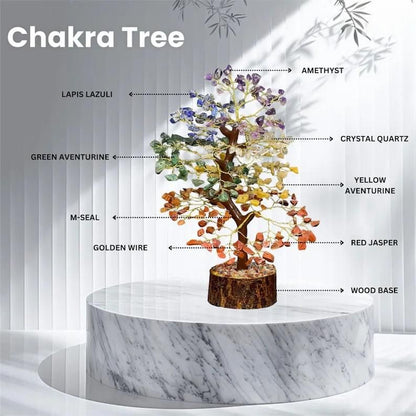 7 Chakra Natural Gemstone Crystal Tree 5wjxrz-wh