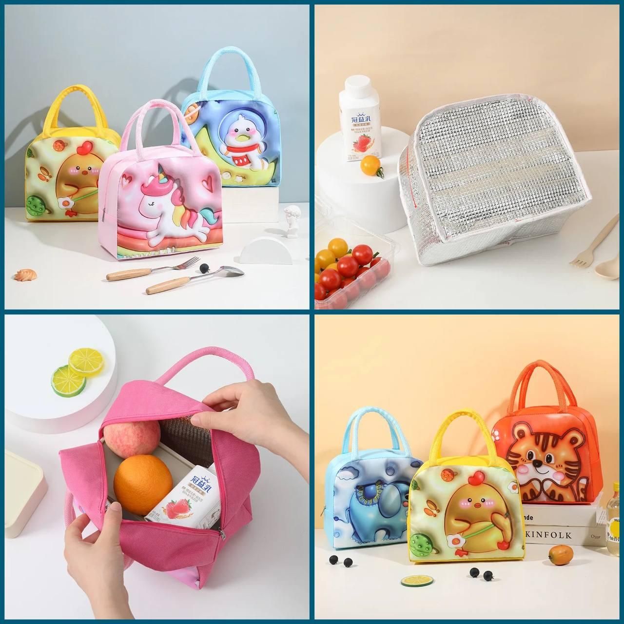 3D Cartoon Lunch Bag For Kids 5wjxrz-wh