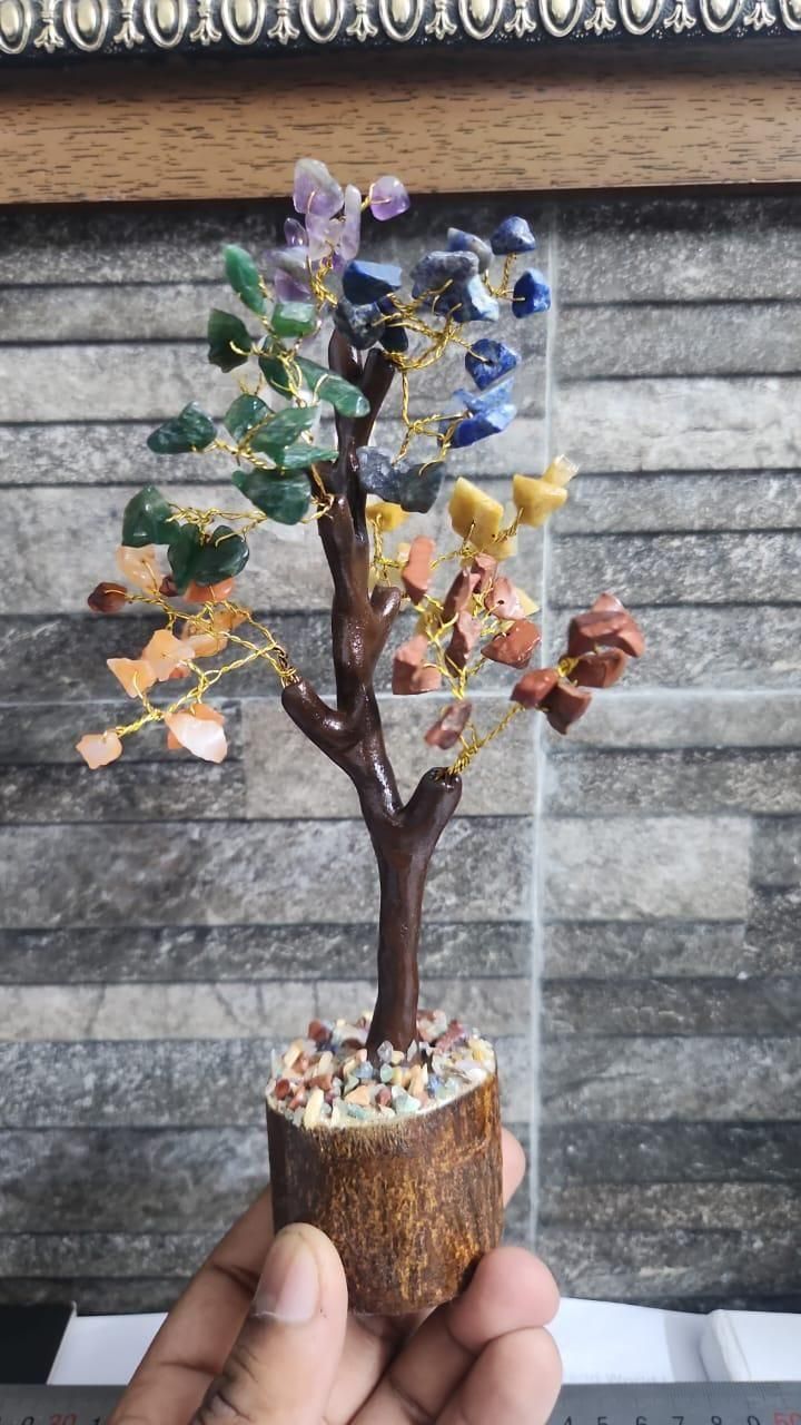 7 Chakra Natural Gemstone Crystal Tree 5wjxrz-wh
